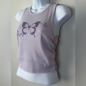 Aerie Women’s Lilac Purple Ribbed Tank Top Size Medium